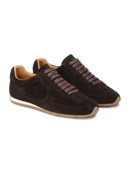 Sneakersy Kazar zamszowe brązowe