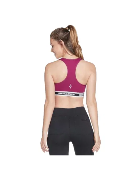 Biustonosz sportowy Skechers Go Walk Jacquard Bra fioletowy