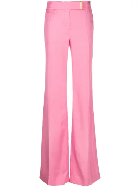 Pantaloni Tom Ford cu talie înaltă roz