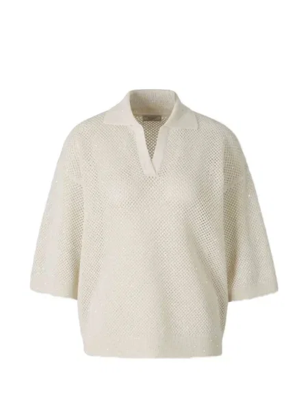 Tricou Peserico cu paiete cu decolteu în V