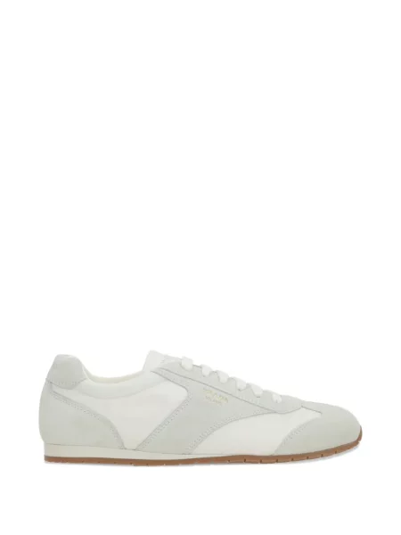 Sneakerși Prada cu șireturi din dantelă alb