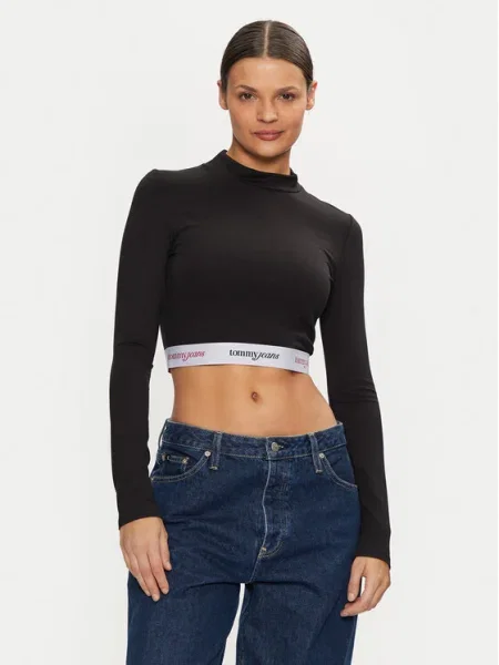Tommy Jeans Блуза черен