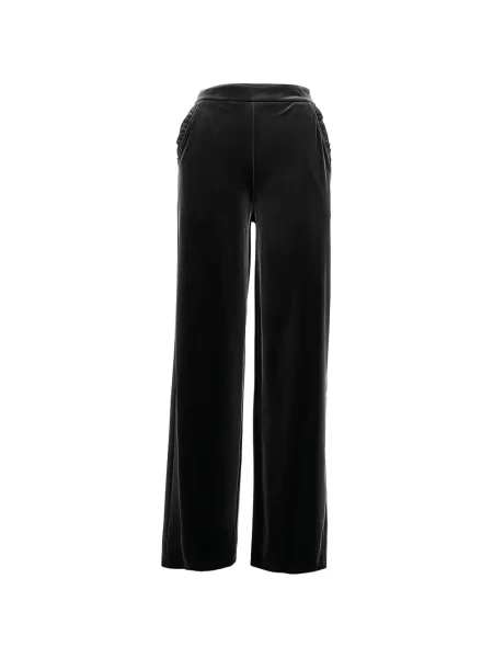 Pantaloni Emporio Armani de catifea negru