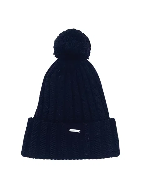Czapka Woolrich wełniana niebieska