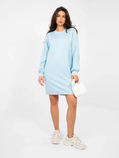 Rochie Rue Paris din jerseu albastru
