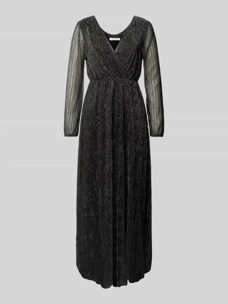 Sukienka midi z półprzezroczystego materiału Zabaione srebrna