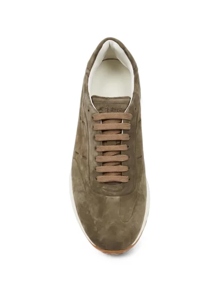 Szarvasbőr sneaker Kiton zöld