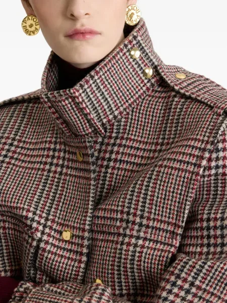 Geacă bomber Patou în carouri roșu