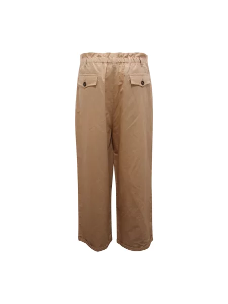 Spodnie Pinko z wysoką talią beżowe