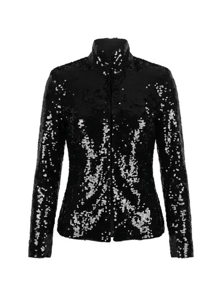 Top Valentino Garavani cu paiete negru