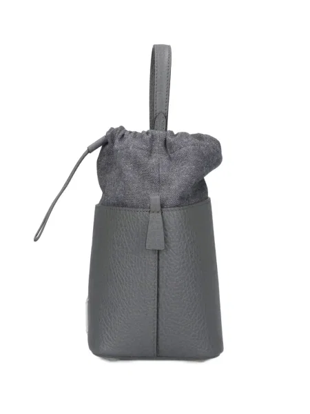Geantă bucket Maison Margiela din piele gri