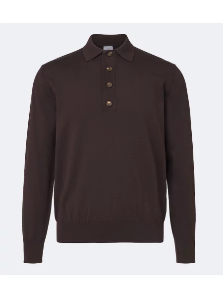 Tricou polo Eleventy din cașmir