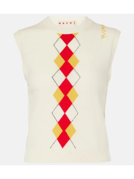 Vestă Marni de lână alb