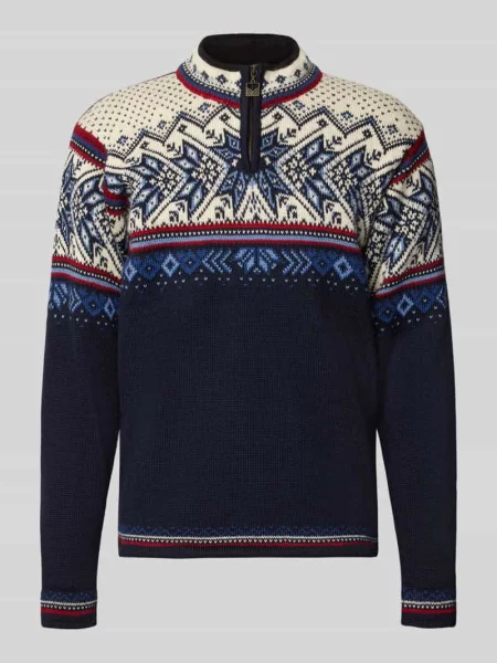 Sweter z wełny w kroju regular fit model Vail' Dale Of Norway granatowy