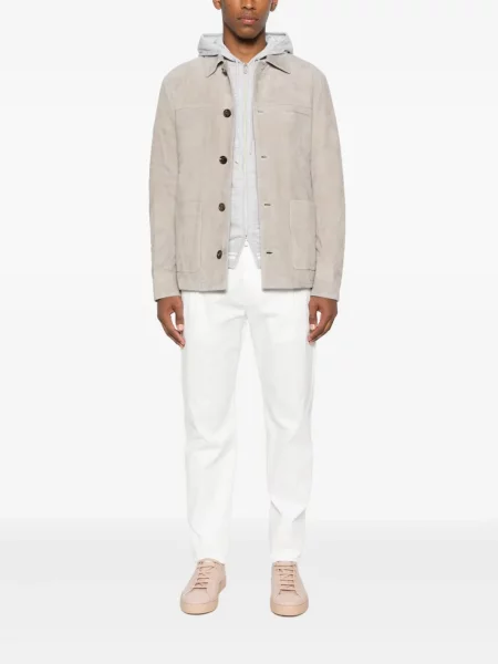 Pantaloni Eleventy alb
