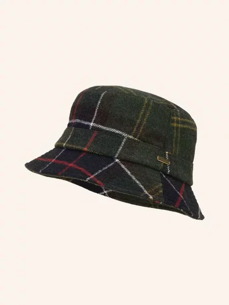 Barbour Klobouk Bucket-Hat Heidi tmavě zelená/ tmavě modrá/ tmavě červená