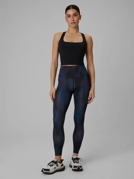 Legginsy fitness szybkoschnące niebieskie