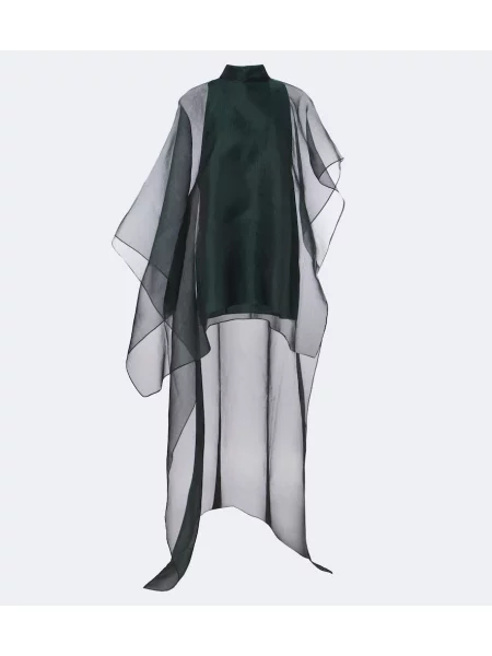Rochie Taller Marmo asimetrică din organza verde