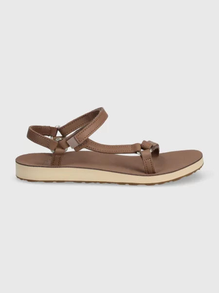 Teva sandali usnjeni Original Universal Slim Lea rjava