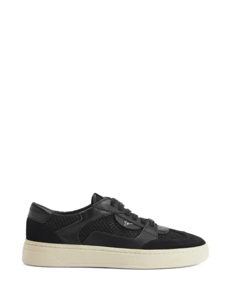 Sneakerși Giuseppe Zanotti cu șireturi din dantelă negru