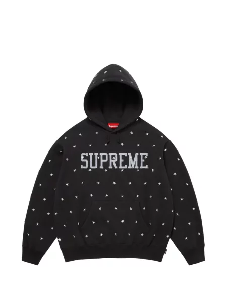 Суичър с качулка Supreme с шипове черно