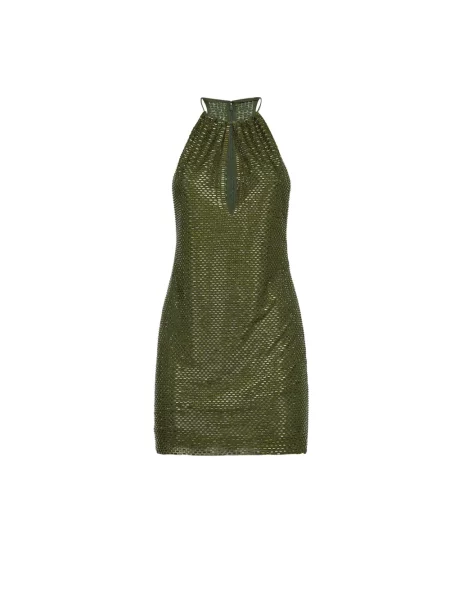 Mała sukienka mini Self-portrait mini zielona