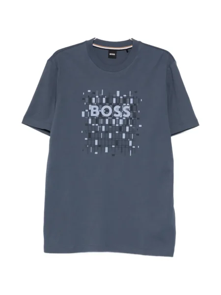 Tricou Boss cu imagine albastru