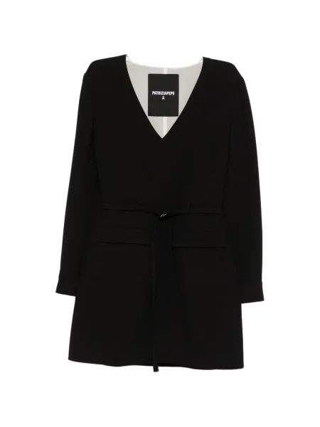 Rochie mini Patrizia Pepe cu decolteu în V de costum negru