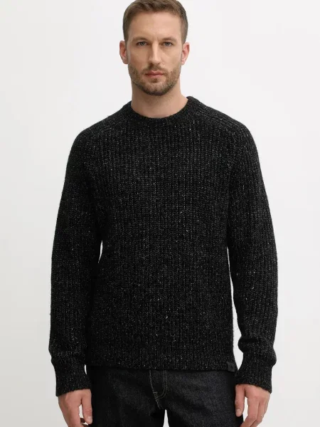 Svetr s příměsí vlny Calvin Klein Jeans černá