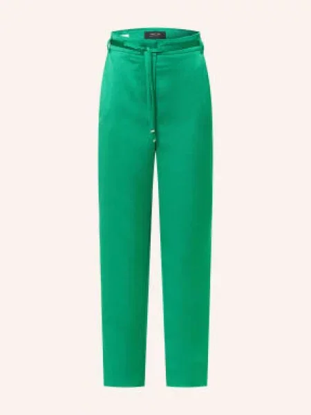 Marc Cain Saténové Kalhoty Franca pepper green zelené
