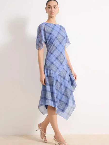 Trendyol Rochie de vară albastru / albastru deschis alb