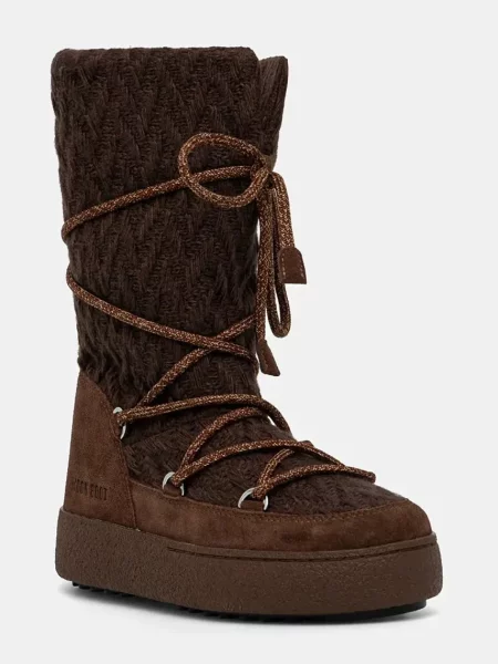 Μπότες χιονιού Moon Boot MB X GIR LTRACK KNIT καφέ