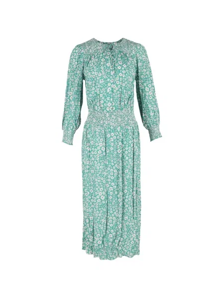 Rochie maxi Rixo cu model floral cu imagine de costum verde