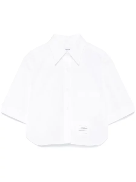 Cropp cămașă Thom Browne din poplin alb