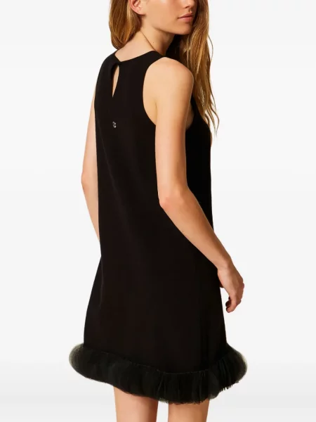 Rochie mini Twinset din tul de costum negru