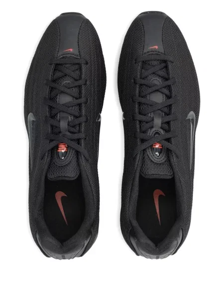 Iš natūralios odos retro stiliaus kelnės Nike apvaliu kaklu ruda