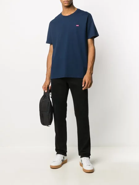 Oříznuté skinny mikina Levi's s autogramem šedá