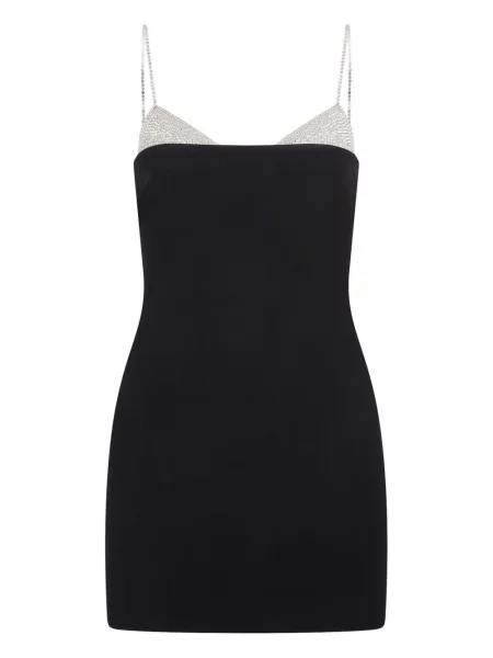 Mała sukienka mini David Koma z kryształkami garniturowa czarna