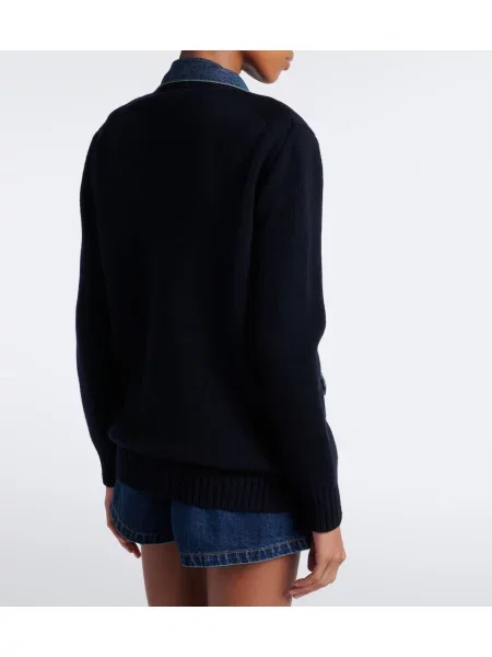 Cardigan Sacai de lână albastru