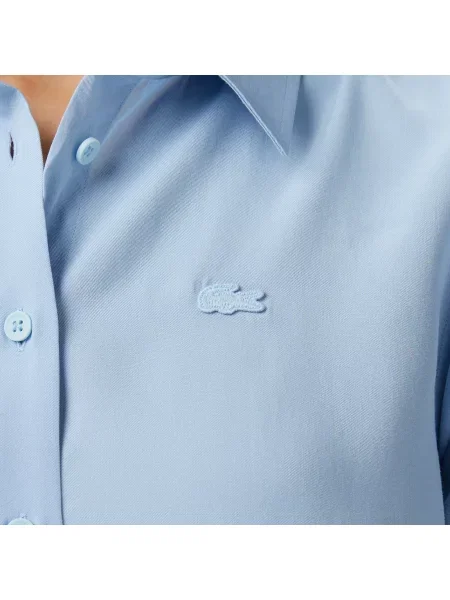 Lacoste Koszula Chambray O Kroju Slim Fit niebieski