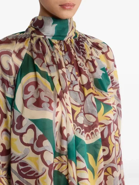 Bluză Etro cu model floral cu imagine verde