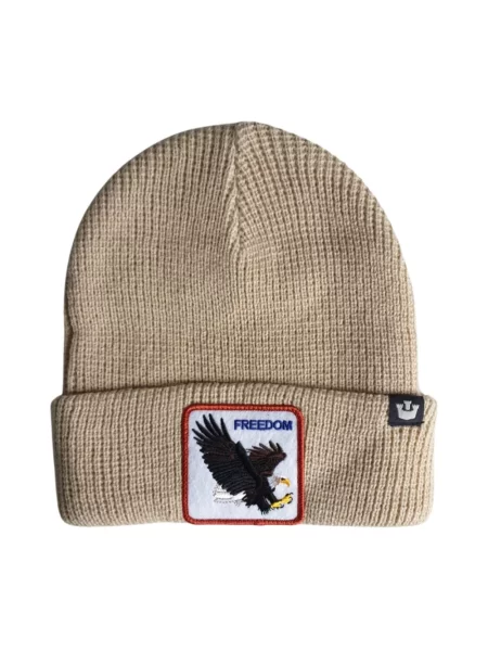 Lniana czapka Goorin Bros beżowa