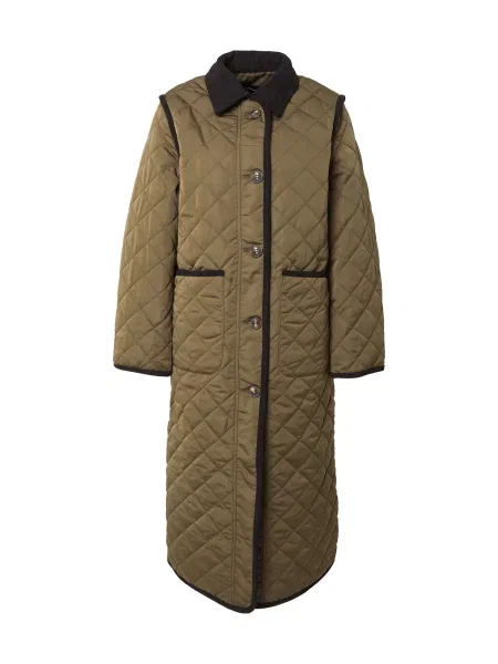 VERO MODA Palton de primăvară-toamnă oliv negru