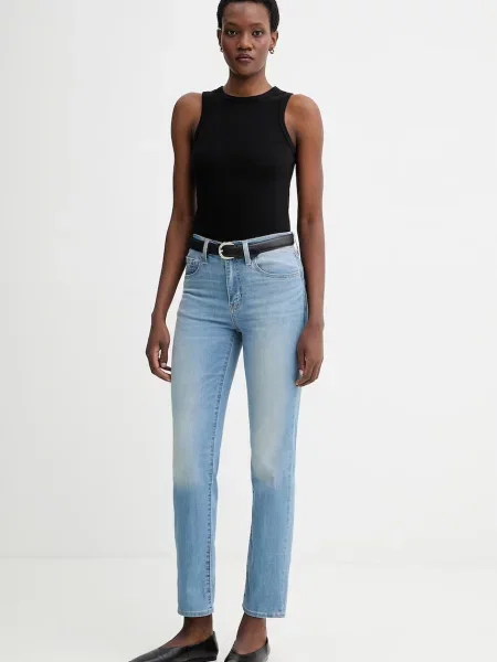 Rifle Levi's HIGH RISE STRAIGHT modrá