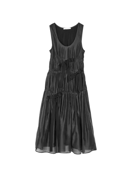 Rochie midi Cecilie Bahnsen din organza evazată negru