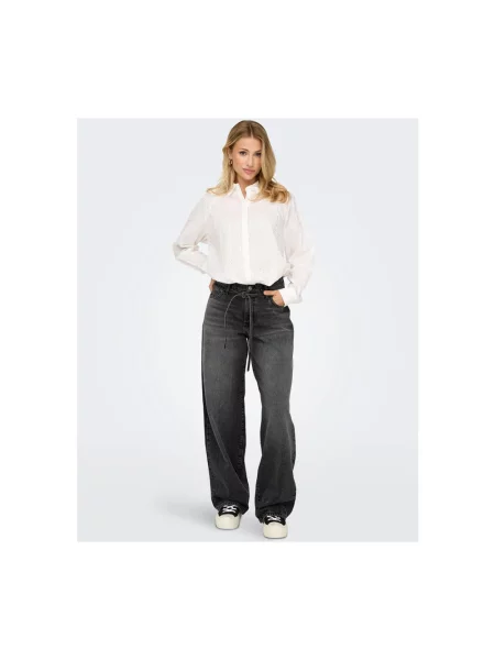 Jeansy straight leg Only czarne