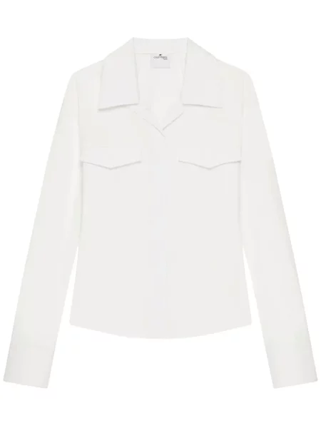 Koszula Courreges z kieszeniami z patkami biała