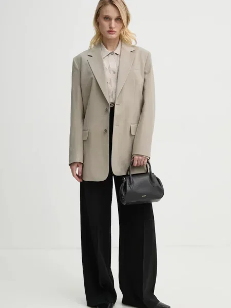 Кардиган з домішкою льону AERON TAMARA легкий бежевий