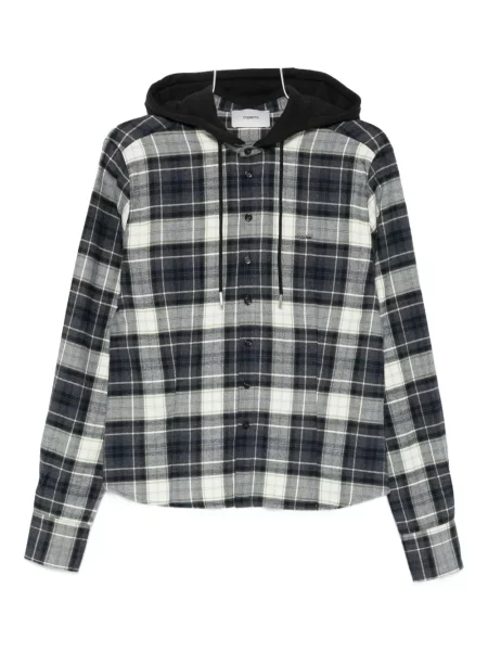 Koszula Coperni w kratkę z kapturem biała