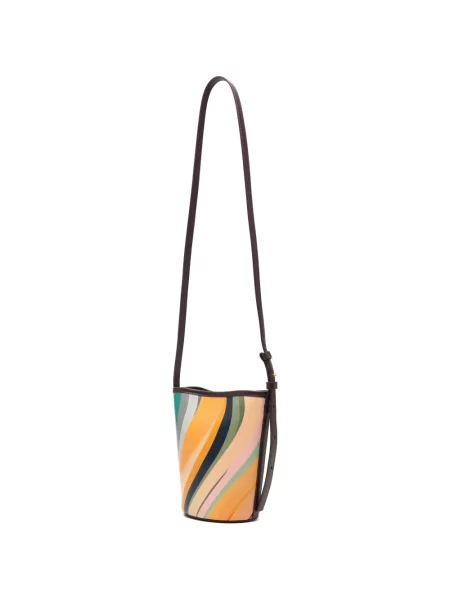 Mini geantă bucket Paul Smith cu dungi mini